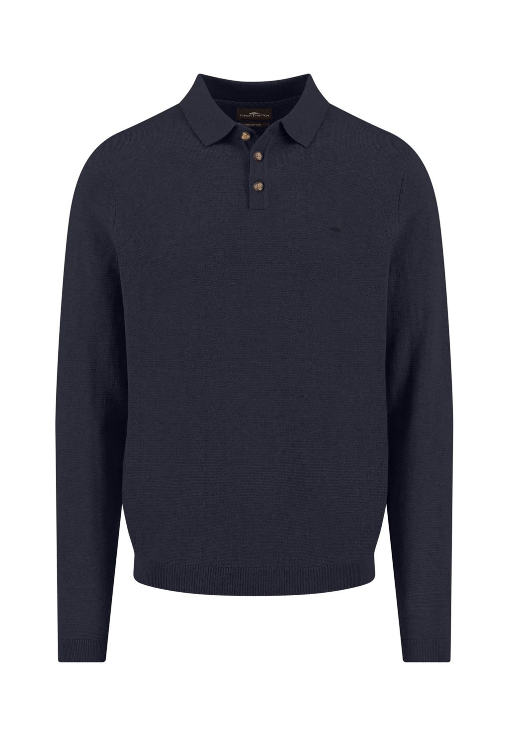 Navy polo lange mouwen