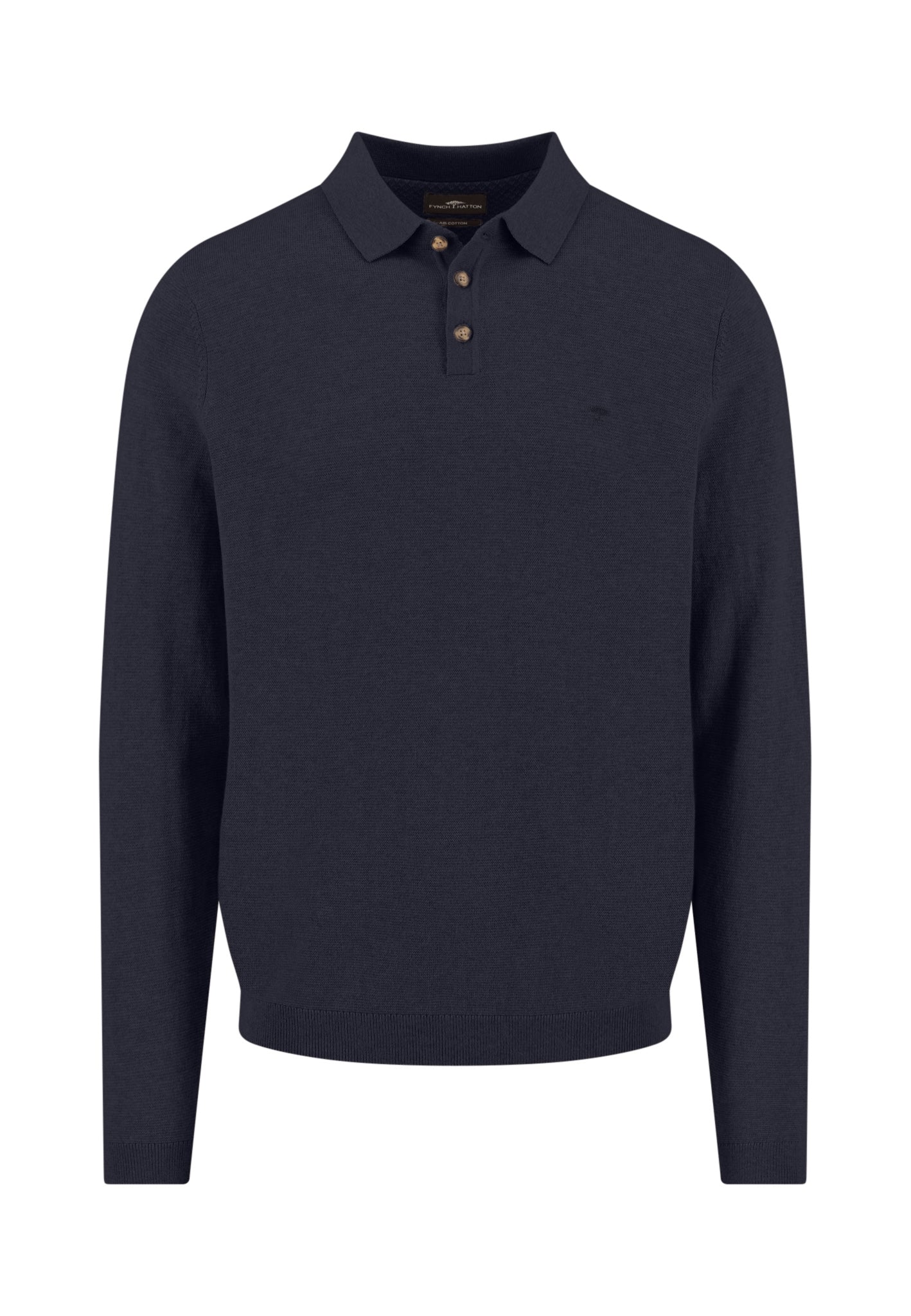 Navy polo lange mouwen