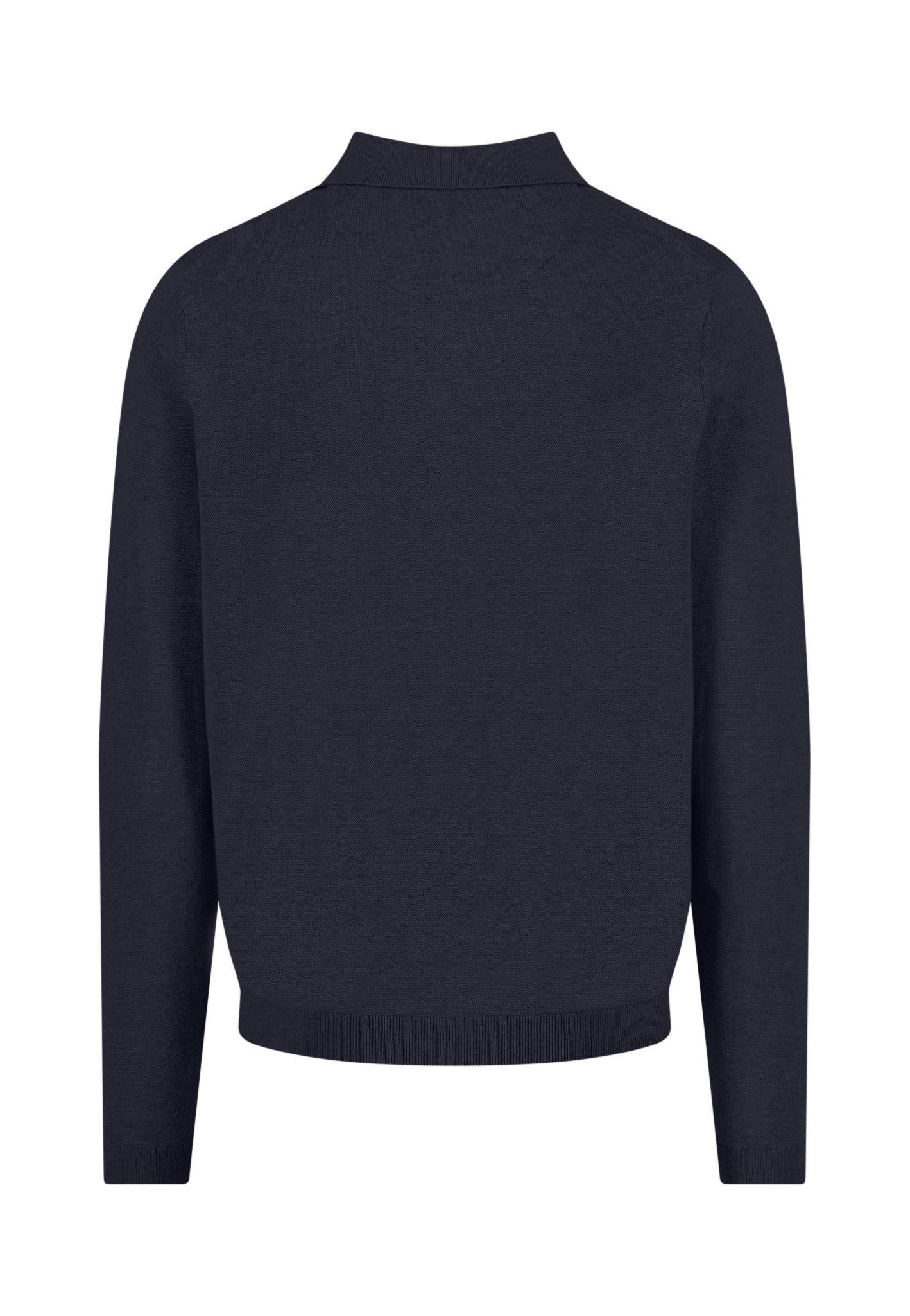 Navy polo lange mouwen