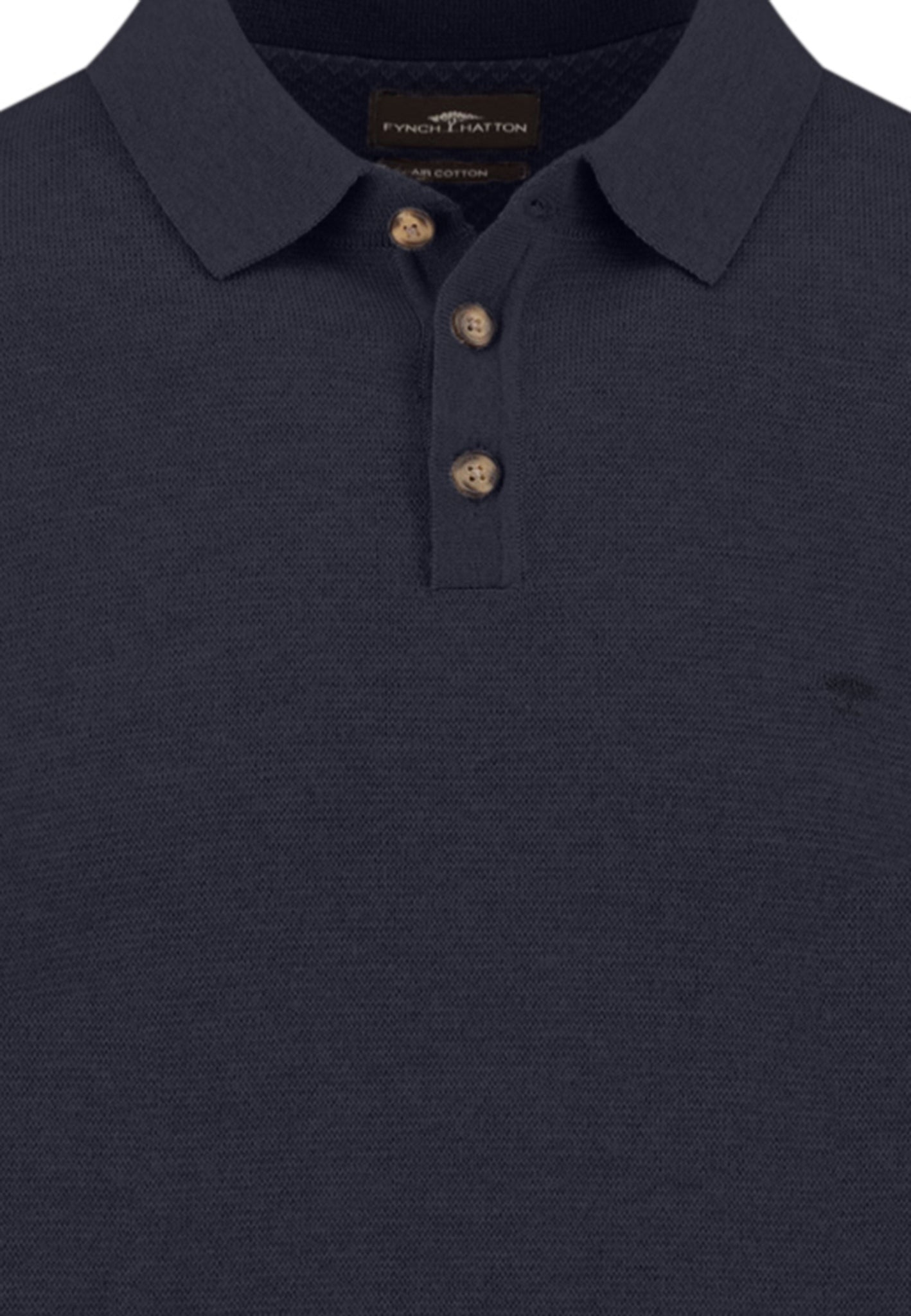 Navy polo lange mouwen