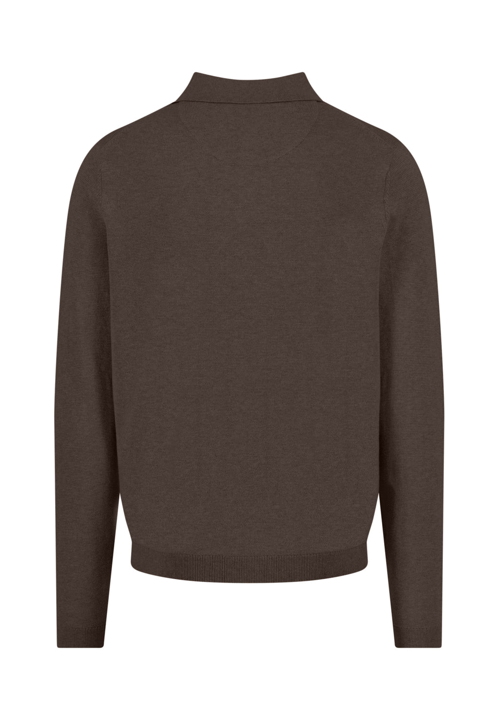 Bruine polo lange mouwen