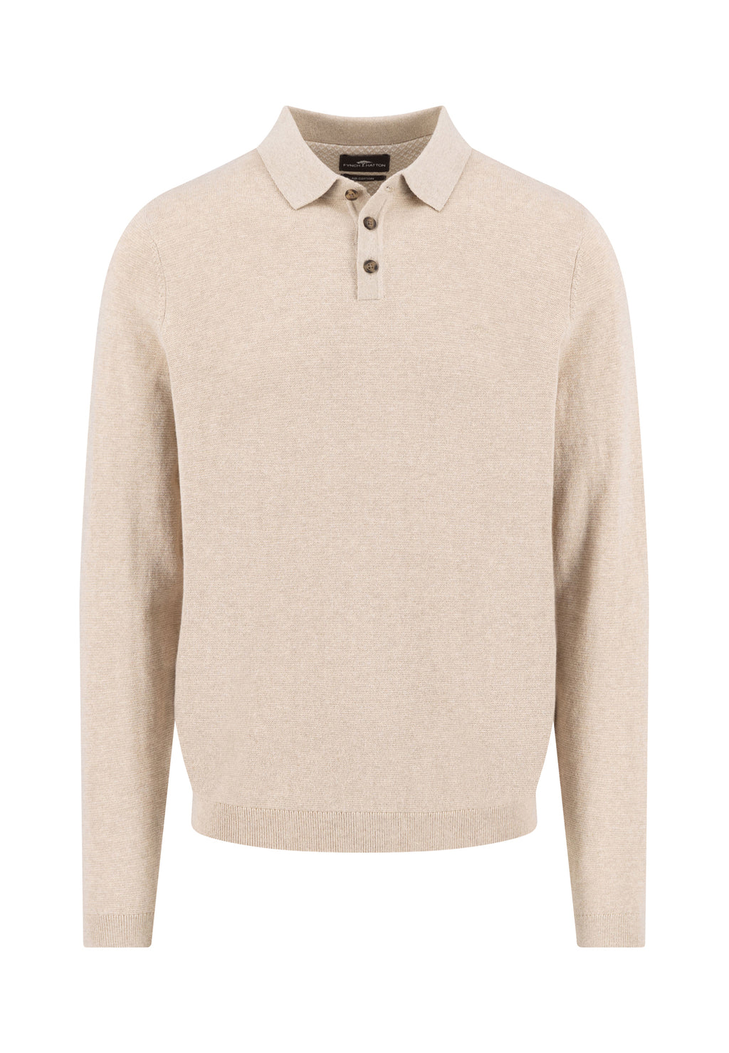 Beige polo lange mouwen