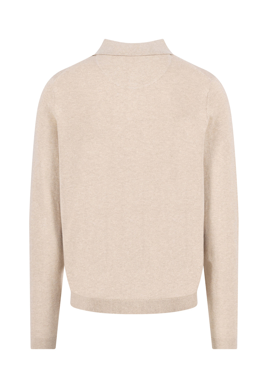 Beige polo lange mouwen