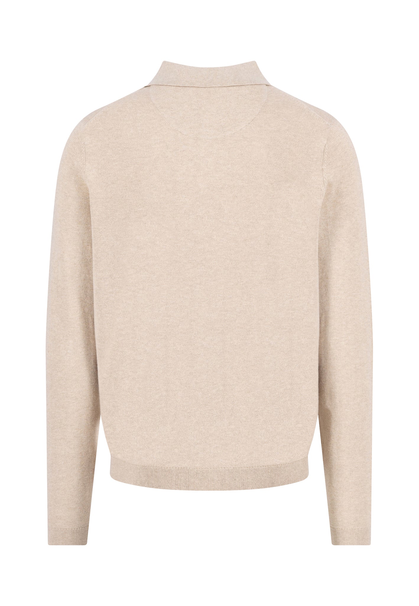 Beige polo lange mouwen