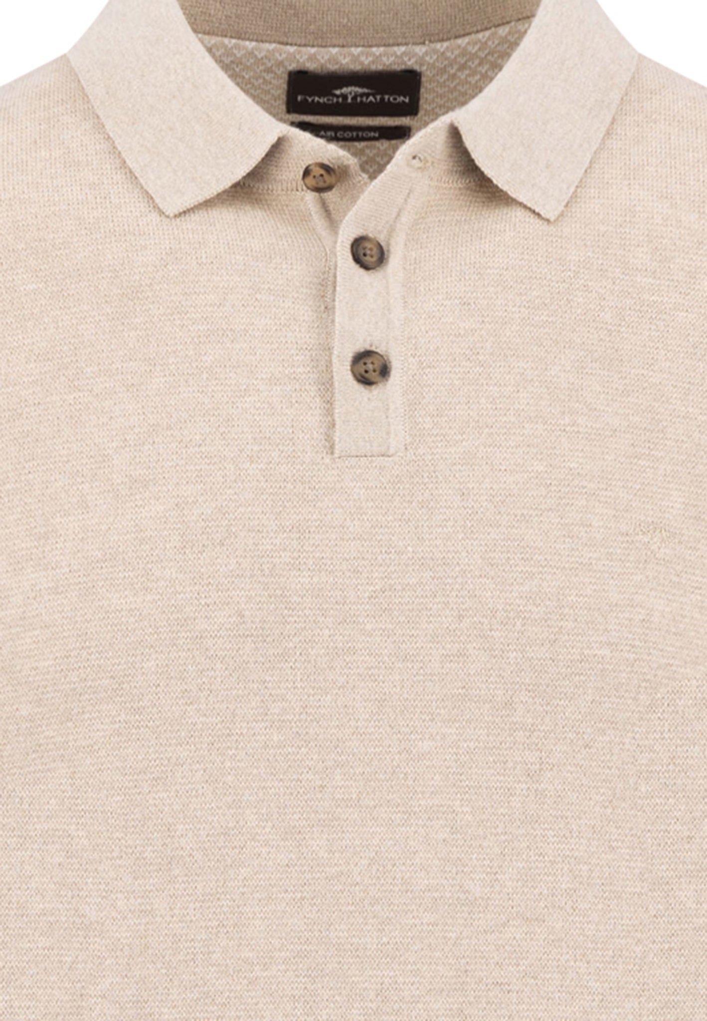 Beige polo lange mouwen