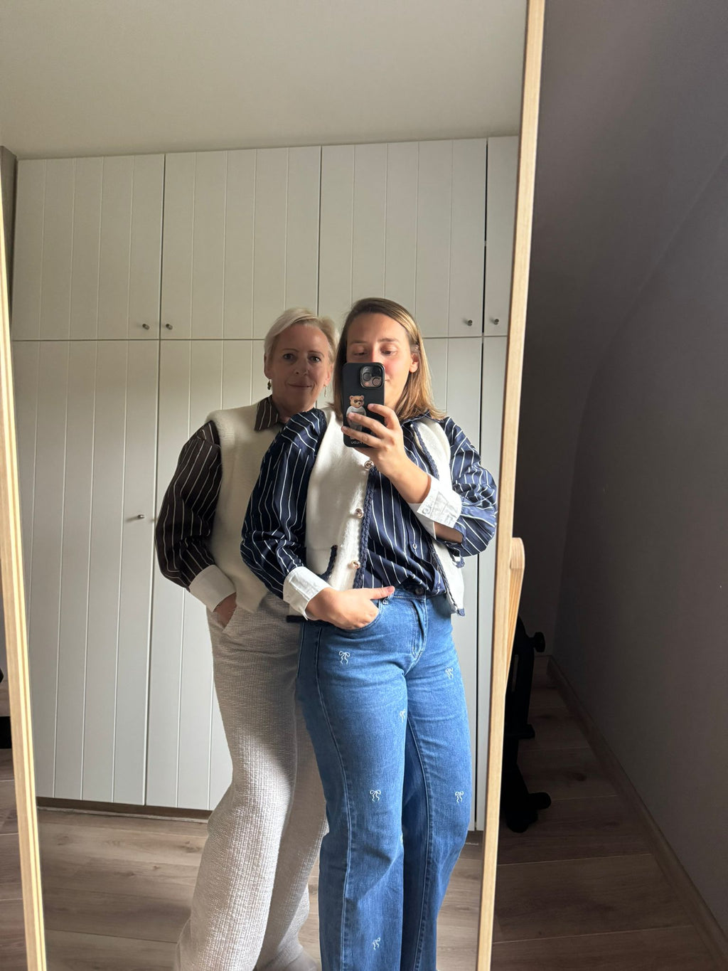 Blauw gestreept hemd