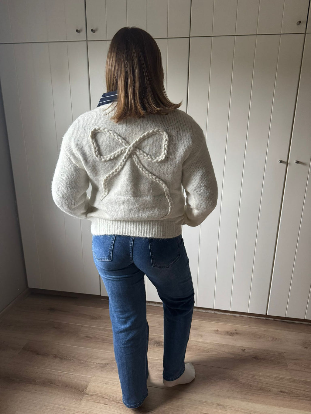 Jeans met strikjesprint