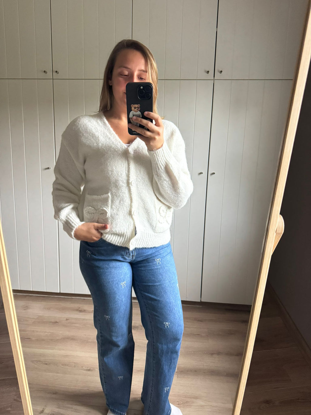 Jeans met strikjesprint